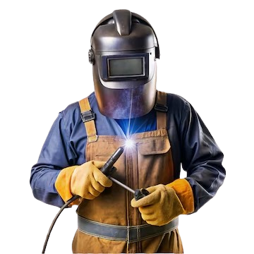 JT's Welding Service man welding metal object transparent